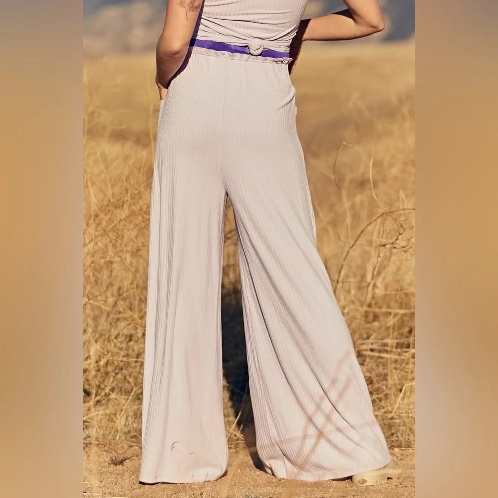 NWT Free People Blissed Out Wide Leg Pants - Picture 2 of 6